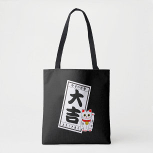 Bolso De Tela DAIKICHI (Gran fortuna) y Gato Blanco