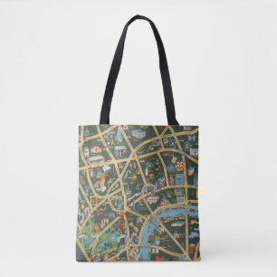 Bolso De Tela Daily Telegraph representa el mapa de Londres