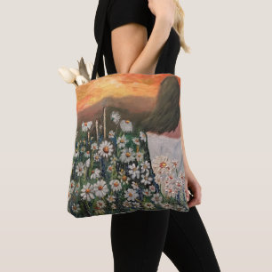 Bolso De Tela Daisies al atardecer