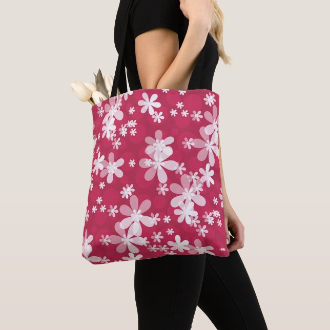 Bolso De Tela Daisies blancos (Detalle)