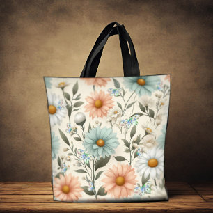 Bolso De Tela Daisies de primavera