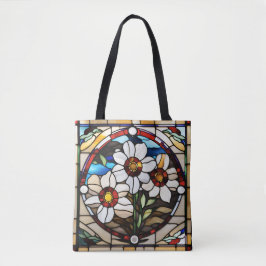 Bolso De Tela Daisies en vidrio manchado