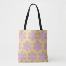 Bolso De Tela Daisies rosados