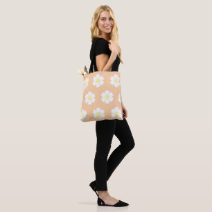 Bolso De Tela Daisies sobre el fondo de la melodía