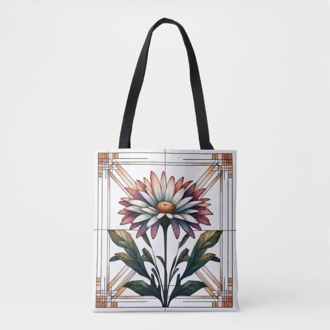 Bolso De Tela Daisy Art Deco (Anverso)
