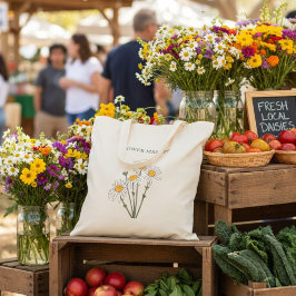 Bolso De Tela Daisy Canvas Bag, Teacher Tote Bag