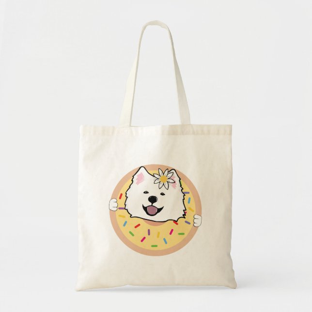 Bolso De Tela Daisy el samoyed (Frente)