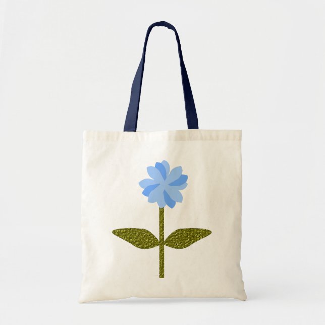 Bolso De Tela Daisy Flower Bonito Blue (Frente)