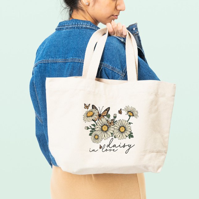 Bolso De Tela Daisy In Love Wildflower T-Shirt (Subido por el creador)