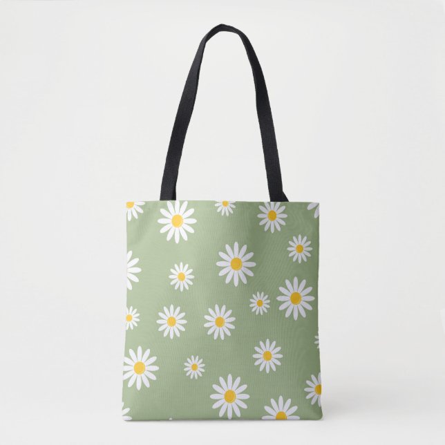 Bolso De Tela Daisy Meadows Sage Green (Anverso)