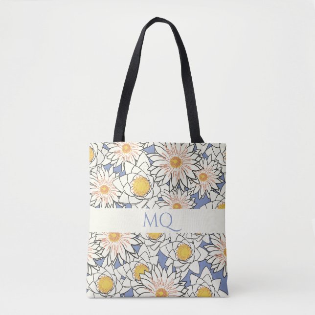 Bolso De Tela Daisy Monogram Spring Floral (Anverso)