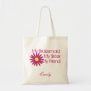 Bolso De Tela Daisy/ Personalizable rosa cereza