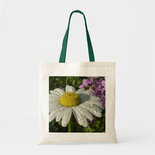 Bolso De Tela Daisy y Lila Botánico de Verano (Frente)