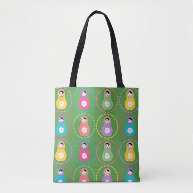 Bolso De Tela Daisyflower Matryoshka (Anverso)