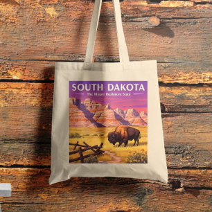 Bolso De Tela Dakota del Sur de Viintage