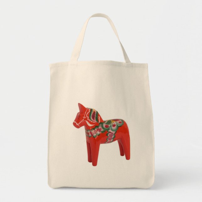 Bolso De Tela Dala Horse Scandinavian de Suecia (Frente)