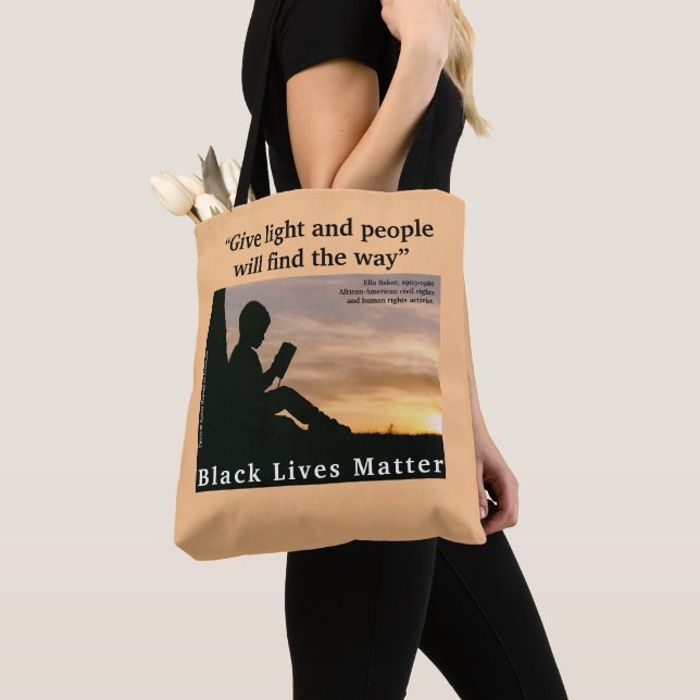 Bolso De Tela Dale Luz, Ella Baker cita, (Detalle)