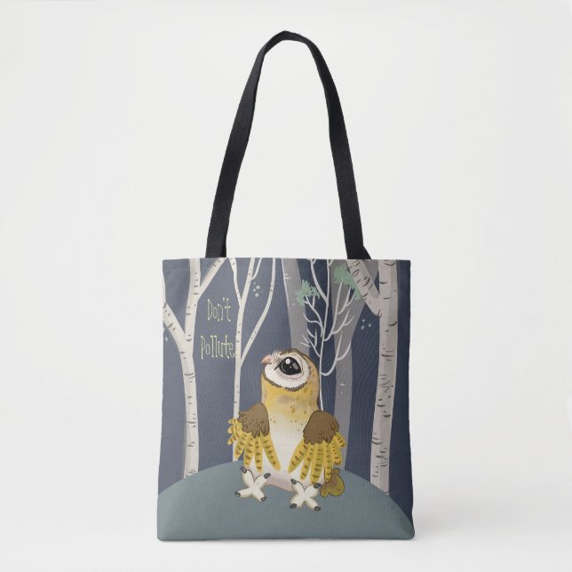 Bolso De Tela ¡Dale un Hoot! Barn Owl (Anverso)