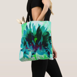Bolso De Tela Dalia de Cactus Teal y Negro Impresionante