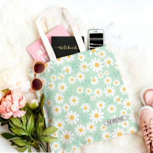 Bolso De Tela Dalia floral serena personalizada