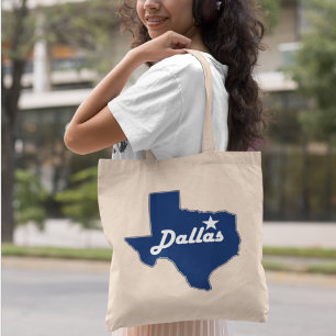 Bolso De Tela Dallas, Texas Lone Star State Map Cute DFW Texan
