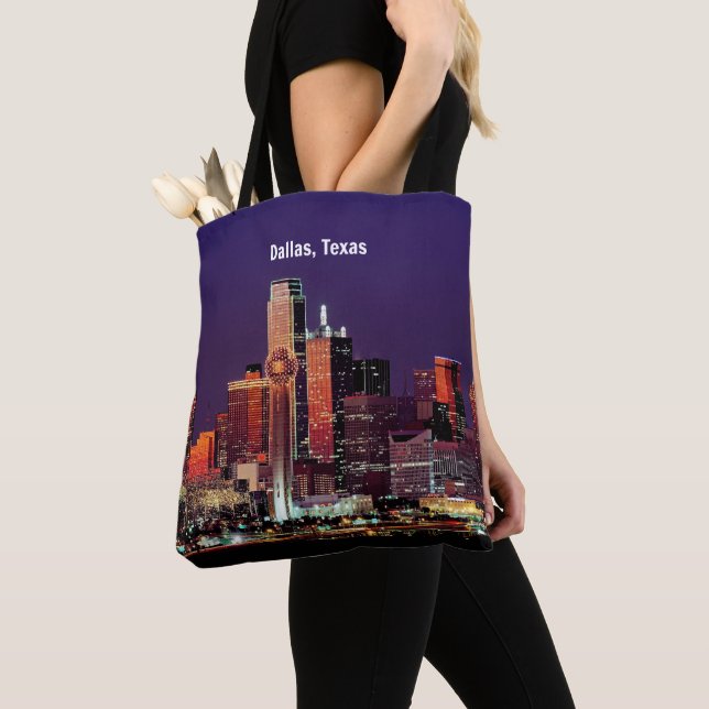 Bolso De Tela Dallas, Texas Skyline (Detalle)
