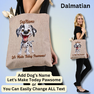 Bolso De Tela Dalmacia - Añadir nombre de perro, cambiar texto