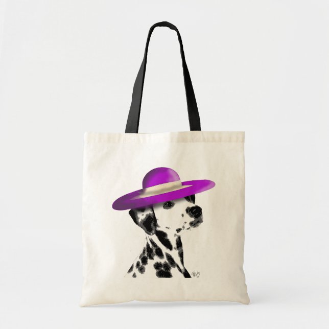Bolso De Tela Dalmatiano con Gorra De Brigada Grande Morada (Frente)