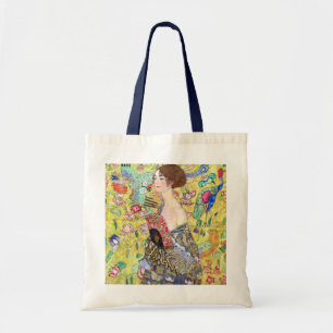 Bolso De Tela Dama con admirador de Gustav Klimt, japonés vintag