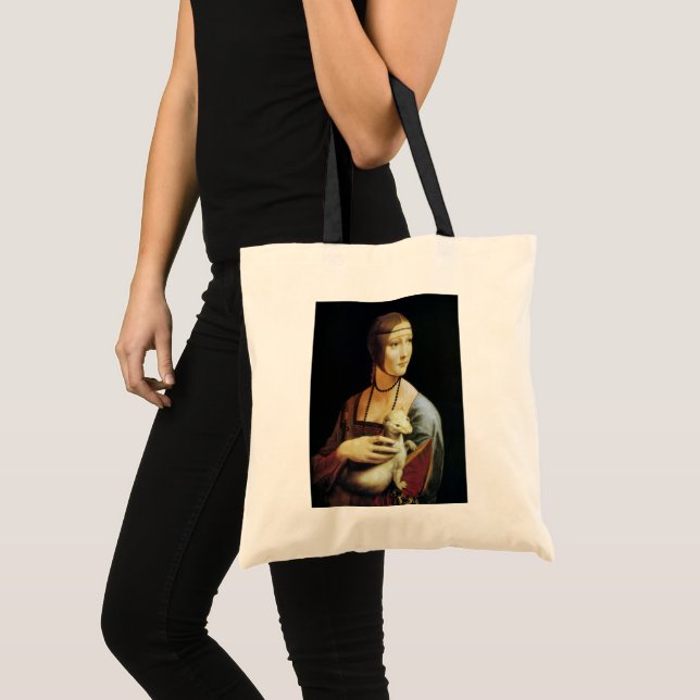 Bolso De Tela Dama con armiño de Leonardo da Vinci (Anverso (producto))