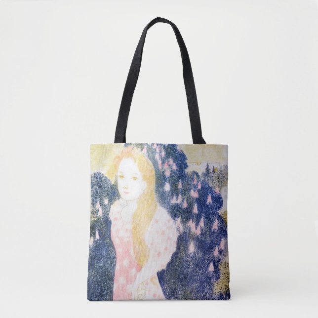 Bolso De Tela Dama con vestido rosa, Maurice Denis (Anverso)