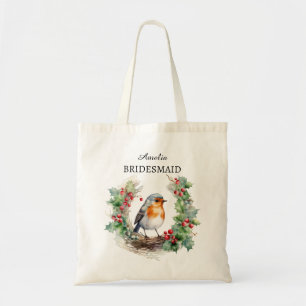 Bolso De Tela Dama de honor con tema de Navidad