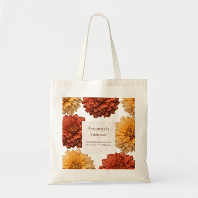 Bolso De Tela Dama de honor de crisantemo de otoño  (Frente)