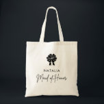 Bolso De Tela Dama de Honor de Escritura con Lazo Coquette Mínim<br><div class="desc">La Bolsa de Mano Dama de Honor con Lazo Coquette Mínimo y Escritura es un regalo elegante y sentimental. Diseñada con un lazo elegante y escritura refinada,  es perfecta para llevar los elementos esenciales del día de la boda y celebrar este papel querido.</div>