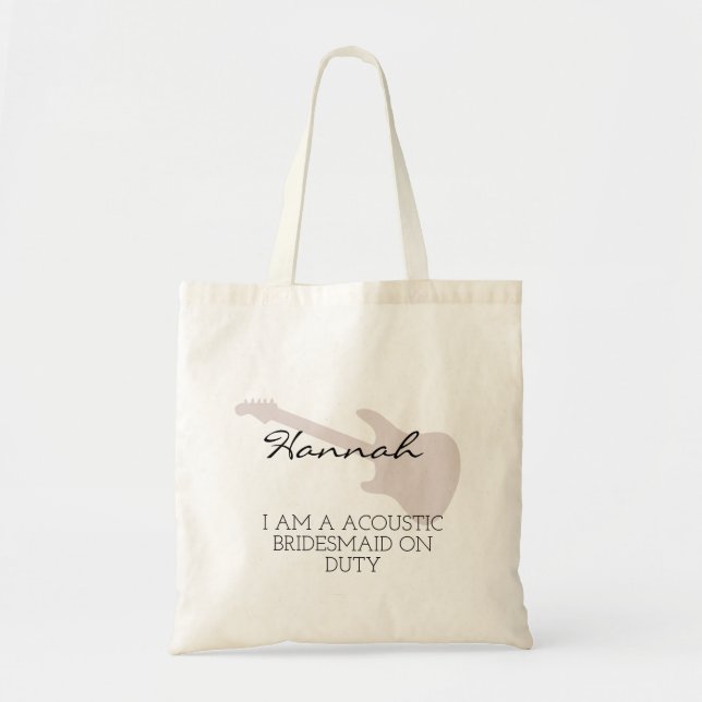 Bolso De Tela Dama de honor | Despedida de soltera con letra min (Frente)