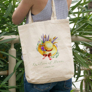 Bolso De Tela Dama de honor floral boho nombre 