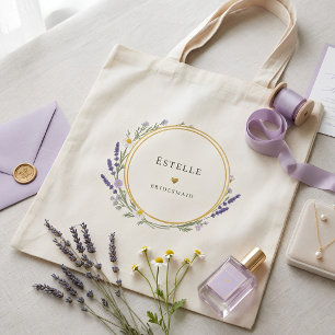Bolso De Tela Dama de honor floral bonita