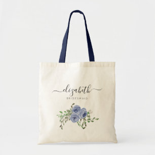Bolso De Tela Dama de honor floral elegante personalizada de los