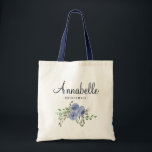 Bolso De Tela Dama de honor floral rústica personalizada de los<br><div class="desc">La bolsa de asas floral rústica personalizada de la dama de honor de los azules marinos
Gran regalo para las damas de honor,  los floristas,  la madre de la novia y la madre del novio en el día de boda,  la cena del ensayo o el fiesta de compromiso.</div>