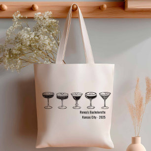 Bolso De Tela Dama de honor Martini de Espresso para despedida d