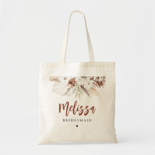 Bolso De Tela dama de honor pampas terracota
