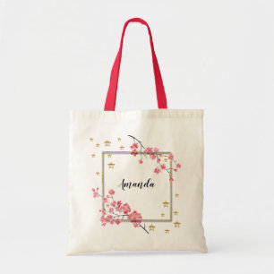 Bolso De Tela Dama de honor personalizada Pink Sakura