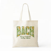 Dama de honor retro floral varsity BACH verde