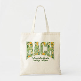Bolso De Tela Dama de honor retro floral varsity BACH verde