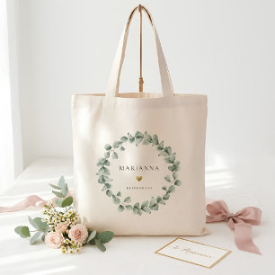 Bolso De Tela Dama de Honor Verde Salvia Eucalipto