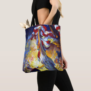 Bolso De Tela Dama de la Libertad Patriótica Vintage Águila de l