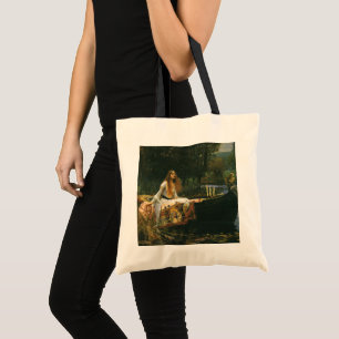 Bolso De Tela Dama de Shalott en barca por John William Waterhou