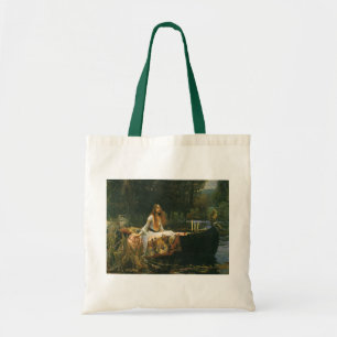 Bolso De Tela Dama de Shalott en barco por John William Waterhou