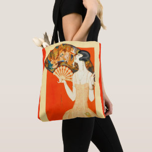 Bolso De Tela dama deco de arte con ventilador