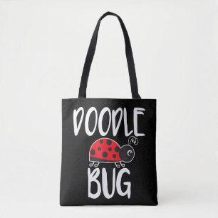 Bolso De Tela Dama del bicho garabato Mariquita divertida garaba